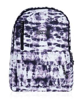 printed laptop backpack with adjustable straps
