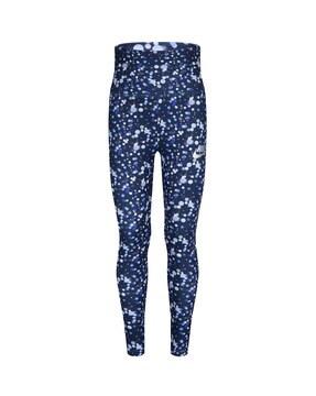 printed leggings with elasticated waist