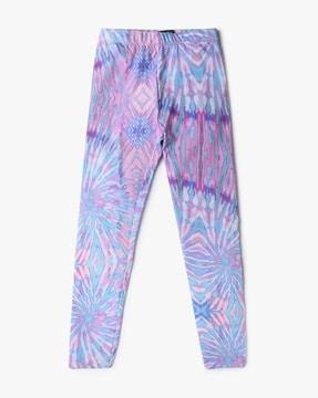 printed leggings with elasticated waist