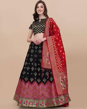 printed lehenga choli set with dupatta set