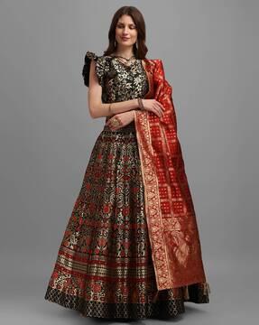 printed lehenga choli set with dupatta set