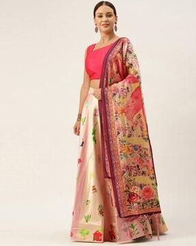 printed lehenga choli set with dupatta