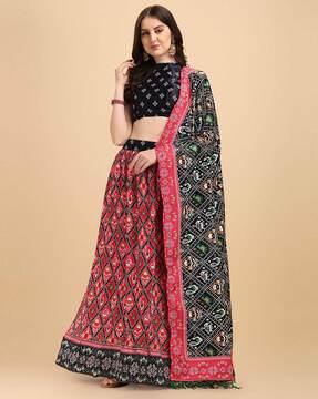 printed lehenga choli set with dupatta