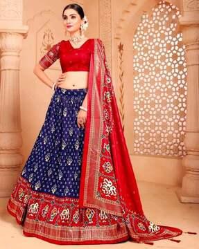 printed lehenga choli set with dupatta