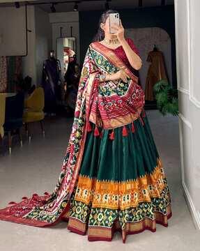 printed lehenga choli set with dupatta