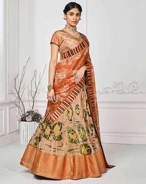 printed lehenga choli set with dupatta