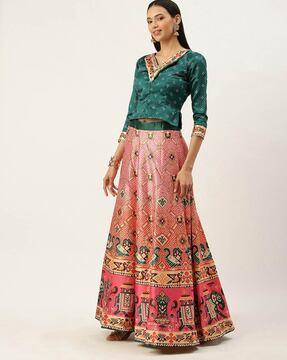 printed lehenga choli set