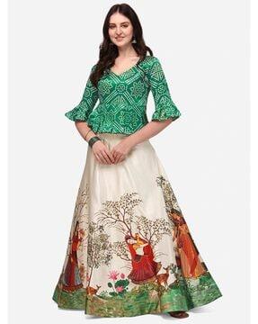 printed lehenga choli set