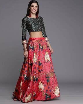 printed lehenga with choli