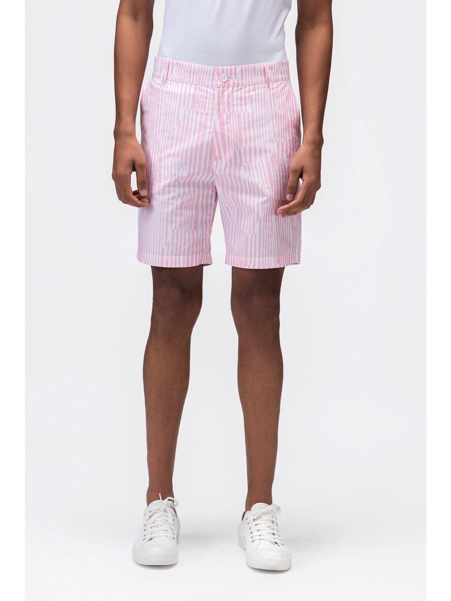 printed linen mens shorts