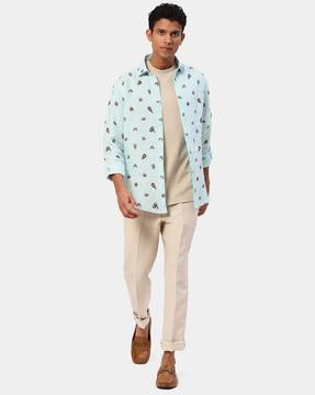 printed linen shirt