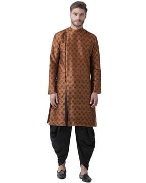 printed long kurta with front slit