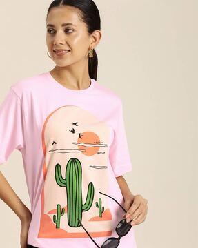 printed loose fit crew-neck t-shirt