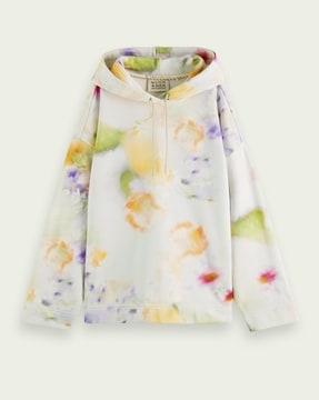 printed loose fit hoodie