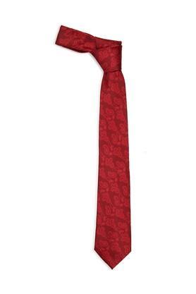 printed microfiber mens party wear neck tie - red
