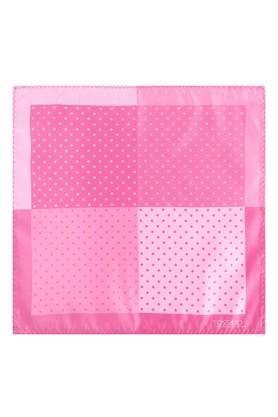 printed microfiber mens party wear pocket square - pink