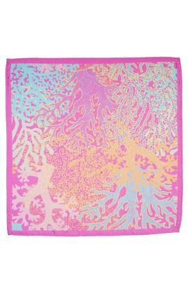 printed microfiber mens party wear pocket square - pink