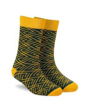 printed mid-calf length socks