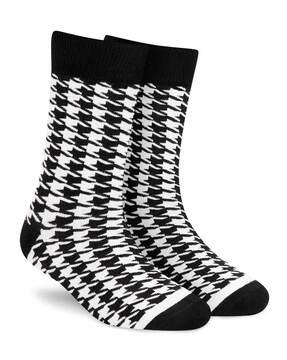 printed mid-calf length socks