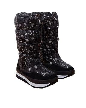 printed mid-calf snowboots