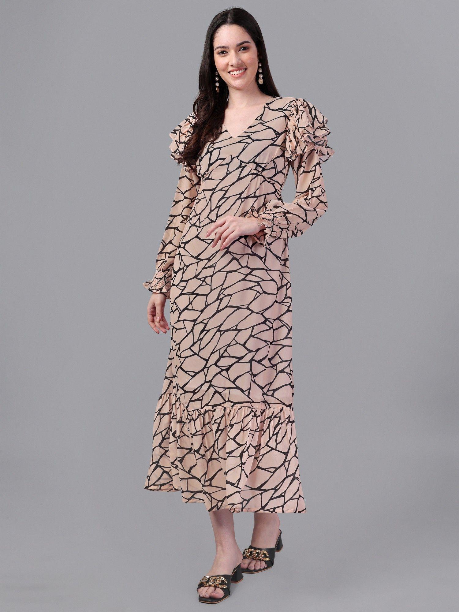 printed midi dress