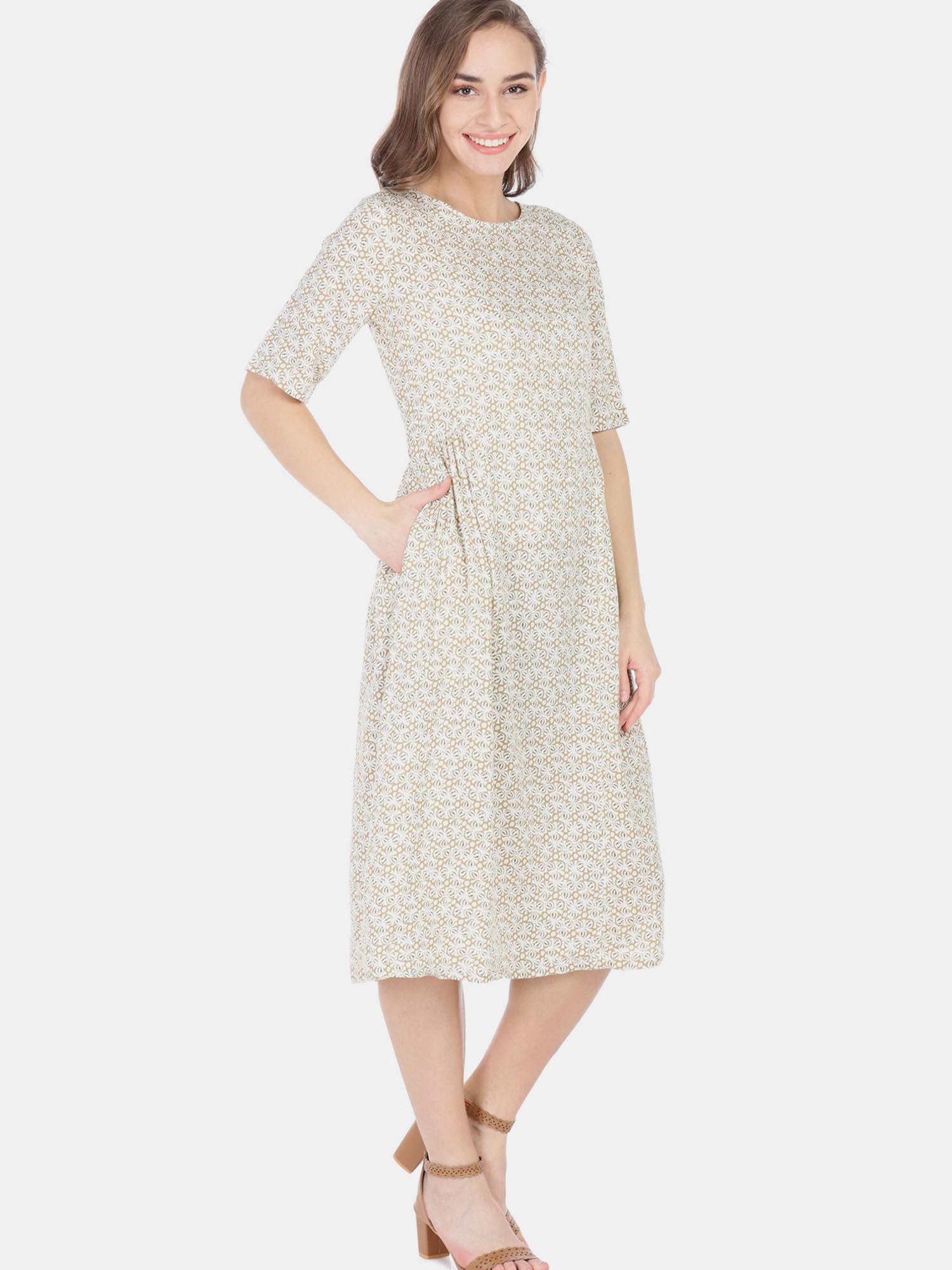 printed modal linen dress