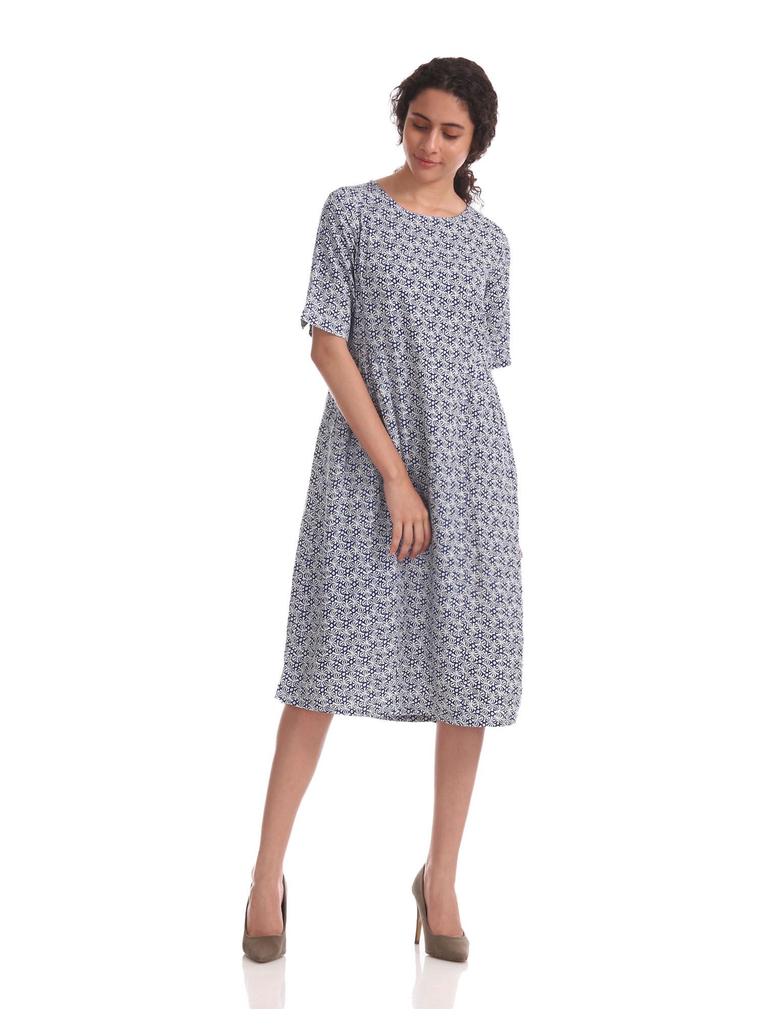 printed modal linen dress