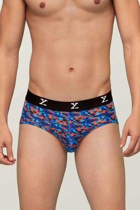 printed modal men's briefs - blue