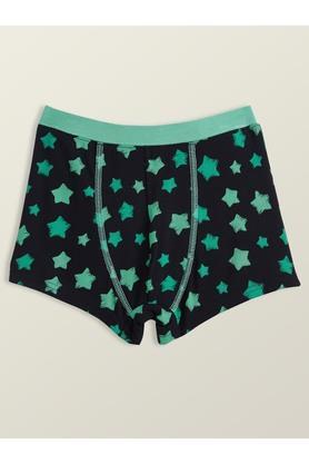 printed modal relaxed fit boys trunks - green