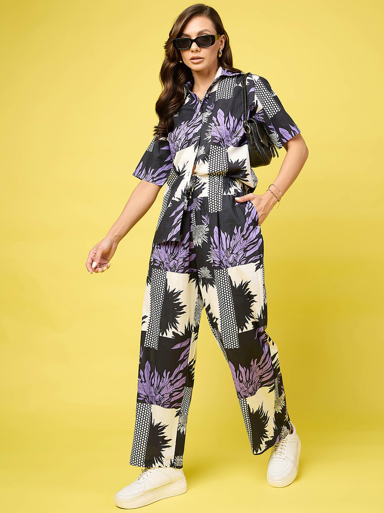 printed multi colored cotton co-ord (set of 2)