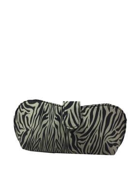 printed multi-purpose pouch with flap closure