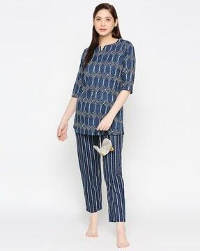 printed night suit set