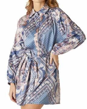 printed nightshirt with tie up