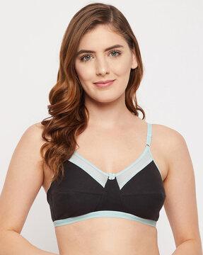 printed non-padded full-coverage non-wired bra