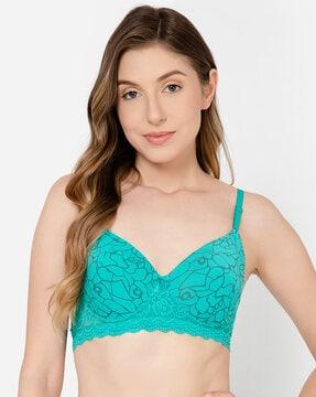 printed non-wired t-shirt bra