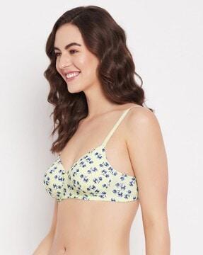 printed padded full-coverage non-wired t-shirt bra