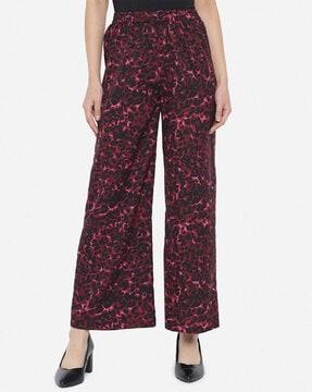 printed palazzos with elasticated waist