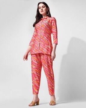 printed pant-suit set