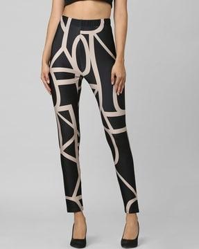 printed pants with elasticated waist