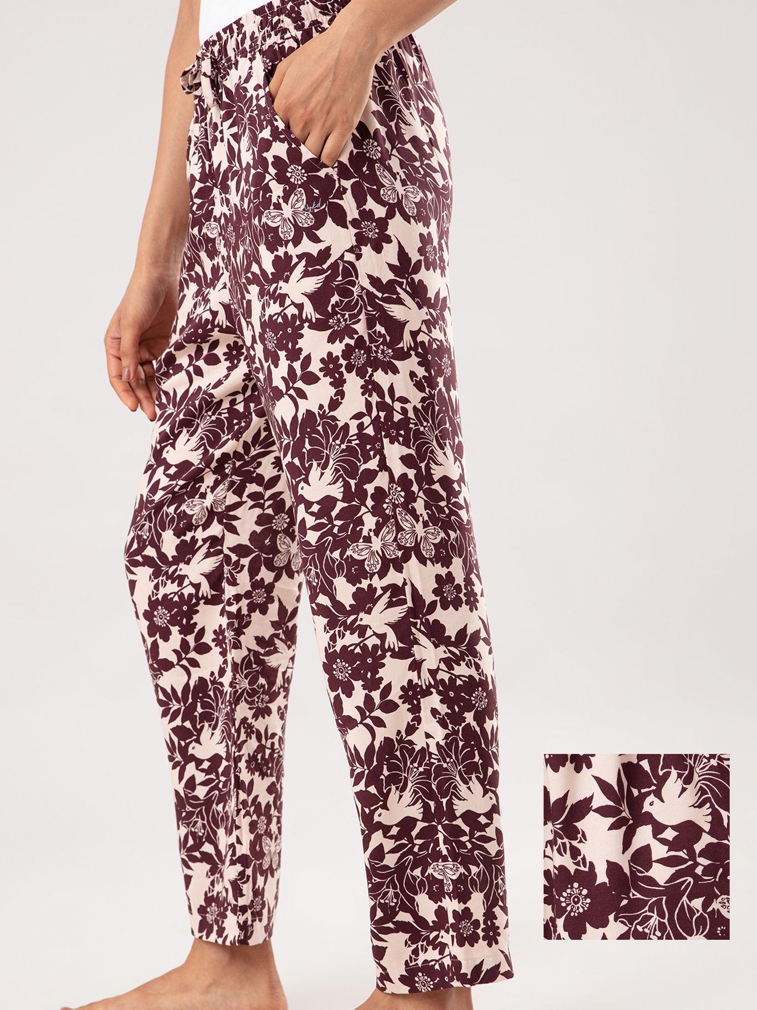 printed paradise ultra-smooth pyjama - nys022 monochrome print