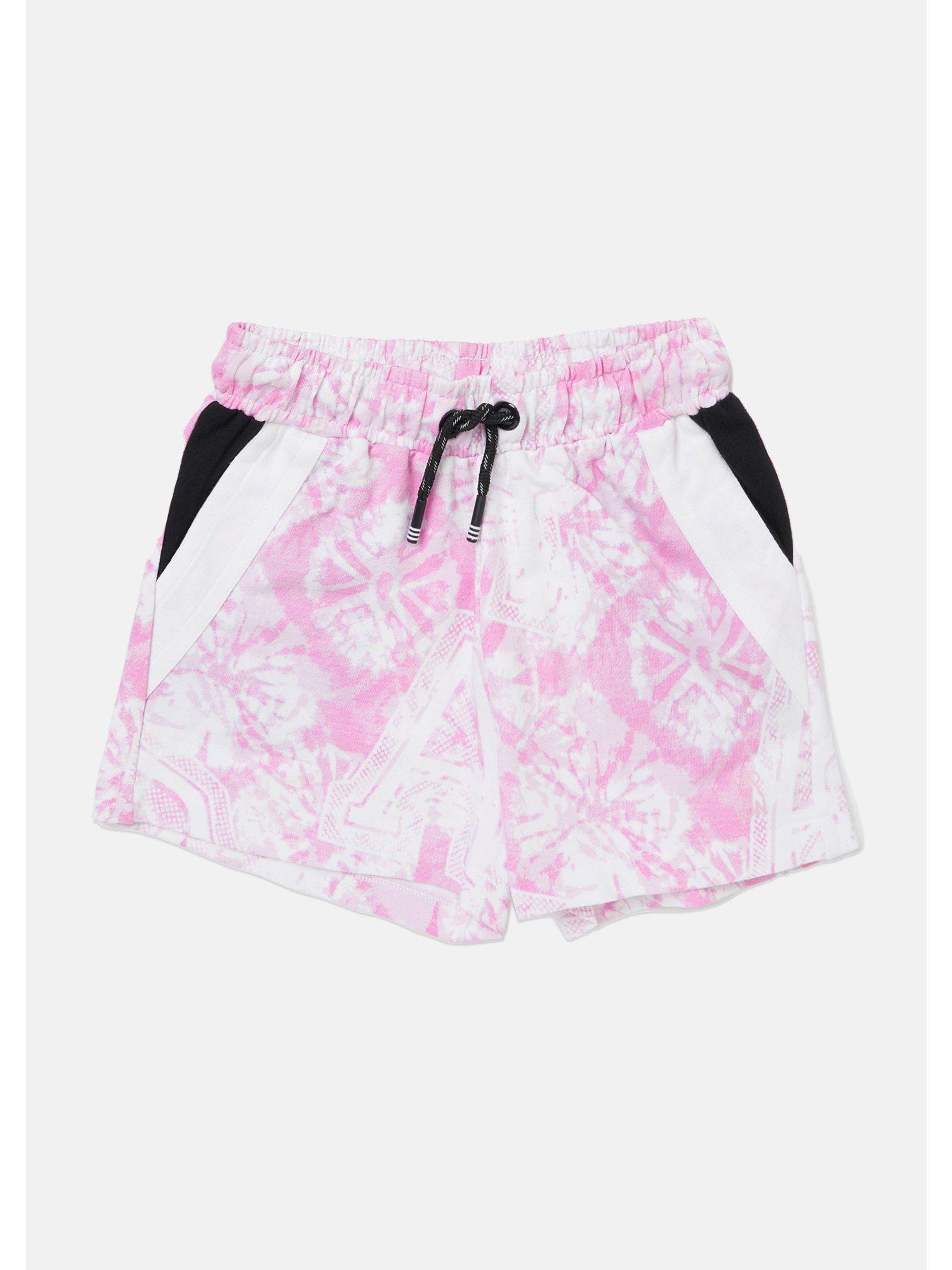 printed pink shorts
