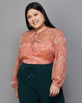 printed plus size top