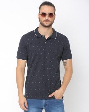 printed polo t-shirt