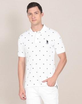 printed polo t-shirt