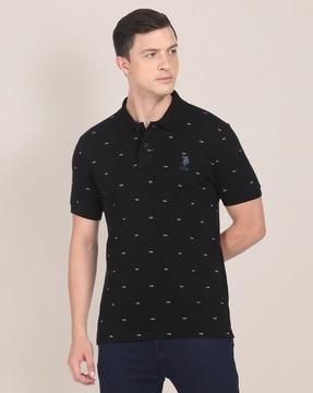 printed polo t-shirt