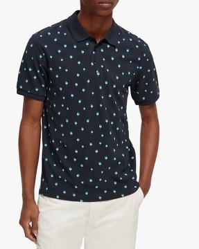 printed polo t-shirt