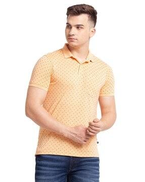 printed polo t-shirt