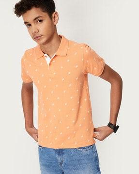 printed polo t-shirt