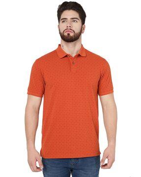 printed polo t-shirt