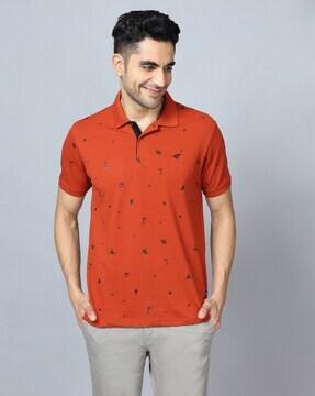 printed polo t-shirt